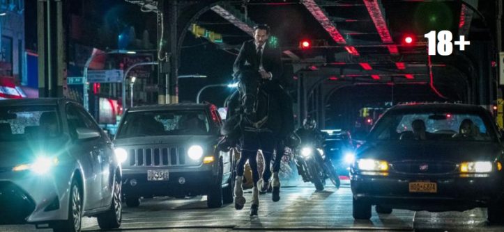 "Джон Уик 3" (2019) - Киану ривз - Обложка на коне 18+ - "Централ Партнершип".